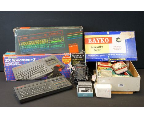 Retro Gaming - Boxed Sinclair ZX Spectrum + 2 console plus 6 x cassette tape games featuring License To Kill and a quantity o