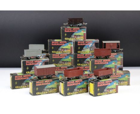 20 Boxed Graham Farish OO gauge Scale Model Railroads items of rolling stock, all wagons and vans