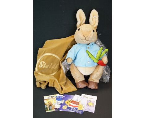 Steiff - Bagged Steiff Peter Rabbit teddy, No. 690334, approximately 55cm from feet to ear, button and tag to ear, Ltd edn of