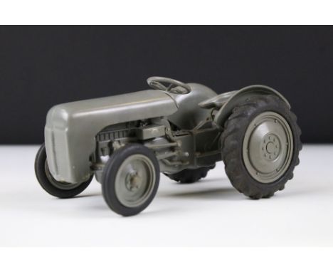 Scarce mid 1950s Airfix Ferguson Tractor plastic model kit, built to a good standard but missing gear stick and with suspensi