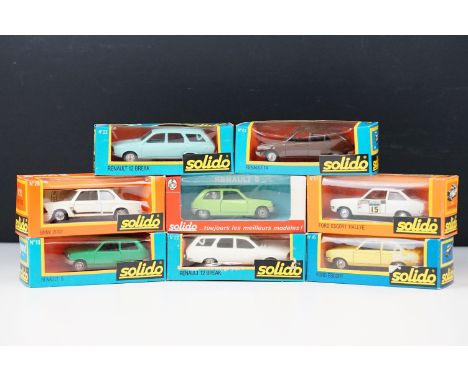 Eight boxed Solido diecast models to include 10 Renault, 5 x Gam 1 and 2 x Gam 2, diecast ex, boxes vg overall
