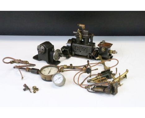 Steam Engine - Stuart Turner Sun racing engine plus a group of other model steam components
