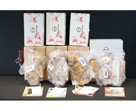 Steiff - Four Boxed Steiff Teddys to include ltd edn 690617 Royal Baby Bear (bear &amp; paperwork sealed in polythene bag), l