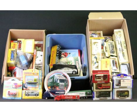 Around 65 Boxed diecast models to include Corgi, Lledo, Atlas Editions, Maisto &amp; Oxford Diecast, featuring Corgi Motoring