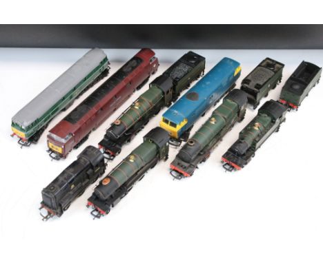 Eight OO gauge locomotives to include Hornby King Richard I, Dapol County of Stafford, Lima Western Courier etc
