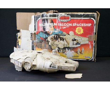 Star Wars - Boxed original Star Wars The Empire Strikes Back Millennium Falcon, missing Light Barrier Ball, Rod, and String, 
