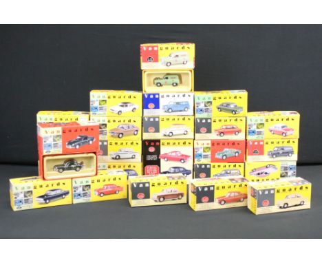 24 Boxed Vanguards 1:43 scale diecast models to include CL1002 multi-model set, VA21000, VA10004, VA06702, VA45000, etc. Diec