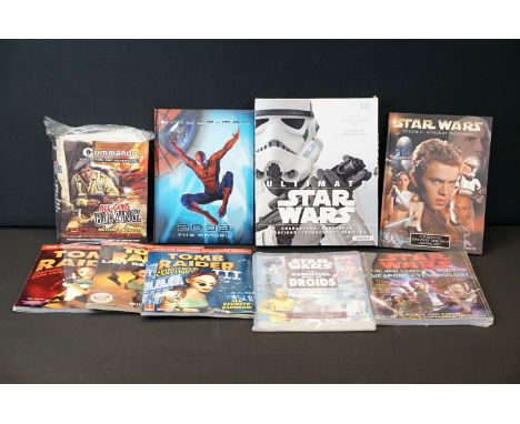 Eight guides / annuals to include 3 x Prima Tomb Raider guides (1, 2 &amp; 3), Star Wars The Essential Guide To Droids, Star 