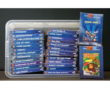 Retro Gaming - 27 Boxed Atari XE cartridge games to include Necromancer, Mario Bros., Into The Eagle's Nest, Ace of Aces, Cri