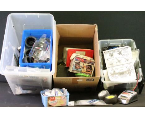Radio Control - A collection of R/C spare parts &amp; accessories to include 4 x Li-Po battery packs, chargers, Ripmax power 