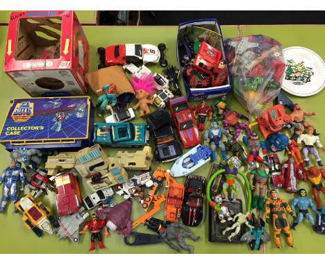 Large quantity of 1980/90's action figures, includes Mattel Masters of The Universe, Teenage Mutant Ninja Turtles, Ghostbuste