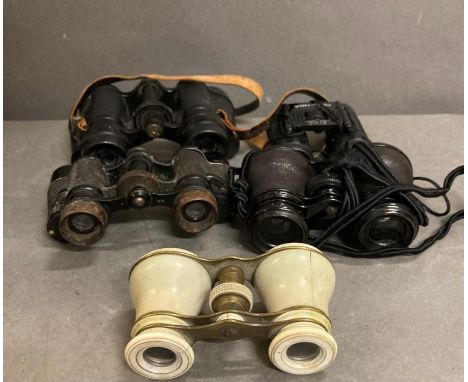 A selection of vintage binoculars and opera glasses 