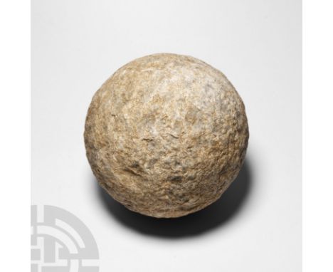 1st-3rd century A.D. Suitable for use with an onager or other catapult-type siege weapon; with smooth finished surface. See W