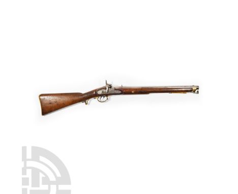 Dated 1844 A.D. Produced with a 51cm (20) round smooth-bore .65 barrel bearing set of London proof marks fitted with percussi