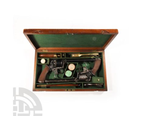 1853-1854 A.D. With 19.5cm (8 3/4) octagonal rifled barrels of 36 bore (marked to front of frame), solid Adams patent frames 