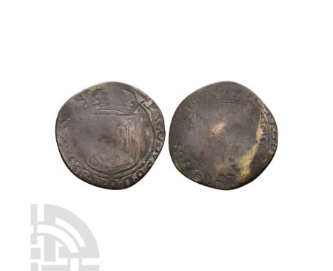 1601-1604 A.D. Eighth coinage. Obv: crowned arms with IACOBVS 6 D G R SCOTORVM legend. Rev: crowned thistle with REGEM IOVA P