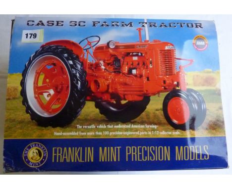 FRANKLIN MINT 1:12 SCALE BOXED TRACTOR, CASE SC FARM TRACTOR
