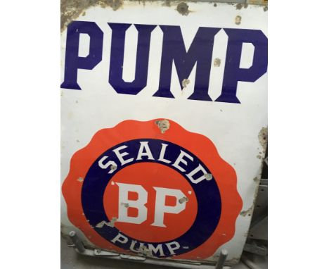 ENAMEL SIGN 'BP SEALED PUMP'