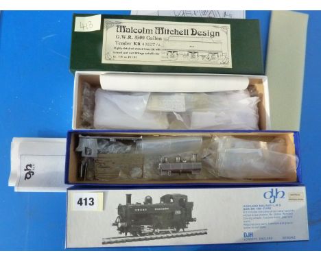 DJH MODEL RAILWAY KIT 00 SCALE 0-6-0PT K-31 FOR GWR/LMS/ HR BR 1366 CLASS PART BUILT & MALCOLM MITCHELL DESIGN GWR 3500 GALLO