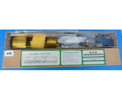 O GAUGE DJB ENG. 7MM SCALE LOCOMOTIVE  BR  WEST COUNTRY PACIFIC KIT 34071-34110. BOXED UNCHECKED