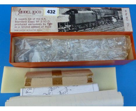 DJH MODEL LOCO KIT 00 SCALE ML2-276 BR STANDARD 9F 2-10-0. BOXED UNCHECKED