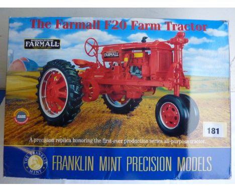 FRANKLIN MINT 1:12 SCALE BOXED FARMALL F20 FARM TRACTOR