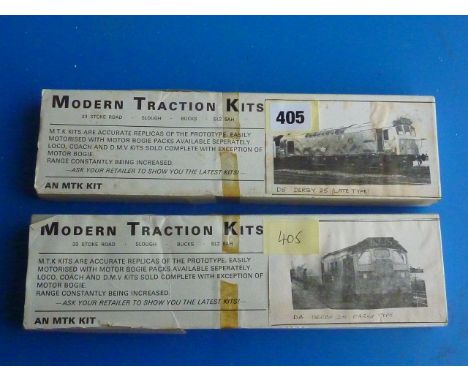 2 MODERN TRACTION KITS 00 SCALE D4 & D5 CLASS 25 DIESELS EARLY & LATE BODY, BOXED UNCHECKED