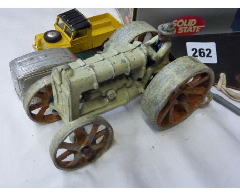 OLD DIE CAST TRACTOR, POSSIBLY CHAD VALLEY, RPT, SOLID STATE ROLLS ROYCE RADIO, TWO RPT DINKY TOYS