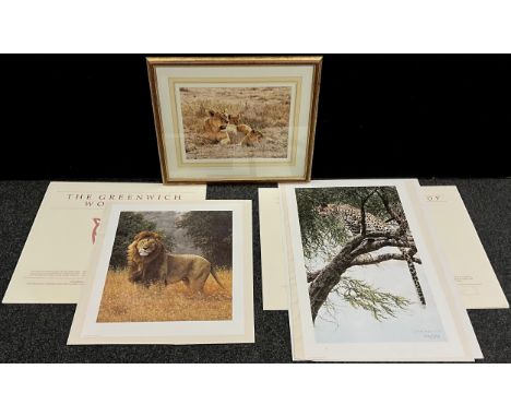 Simon Combes (1940-2004), after, ‘Midday Sun’, signed, limited edition number 91/850, lithograph, framed;  another two, unfra