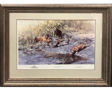 David Shepherd (British, 1931 - 2017), by and after, Tigers of Bandhavgarh, signed lithograph, limited edition number 679/100