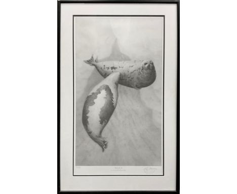 Gary Hodges (bn. 1954), by and after, Under The Ice, Seals, signed in pencil to lower right margin, limited edition number 76