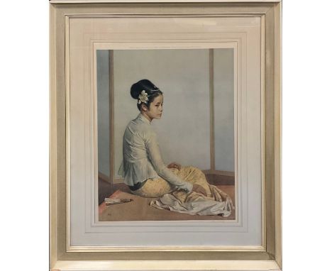 Gerald Kelly (1879-1972), by and after, Saw Ohn Nyun, signed in pencil lower right margin, limited edition, by Frost and Reed