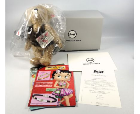 Steiff 2016 limited edition "Einstein" Bear model 900069 No. 1694 of 1905, with original packaging, tags, and certificate. 28