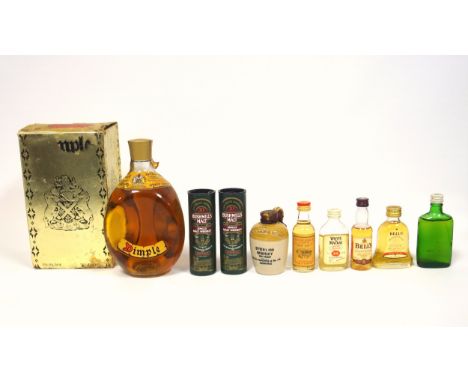 Bottle of Haig's 'Dimple' old blended Scotch whisky, 26 2/3 Fl. Ozs., 70 proof, old label inscribed "By Appointment To Her Ma