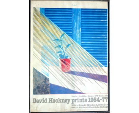 David Hockney (1937) 'Sun', colour poster for touring exhibition January 1979-March 1980 of his prints 1954-77, produced and 