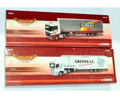 Corgi (Hauliers Of Renown) a boxed pair of 1:50 scale Truck/Trailer models comprising of CC13910 Foden Alpha Step Frame Curta