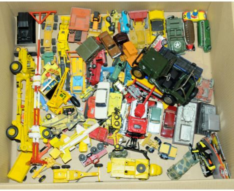 Corgi, Matchbox, Husky, Lone Star, Britains, Dinky and similar, an unboxed group comprising of Farm/Tractor related, commerci