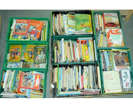 TV related, Ladybird, Sooty, Thomas The Tank Engine, Farm related/Tractor related and similar. A large quantity of Hard Back 