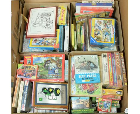 Thomas The Tank Engine, Postman Pat and similar, large quantity of boxed Farm/Tractor and other related Jigsaws, Puzzles, lar