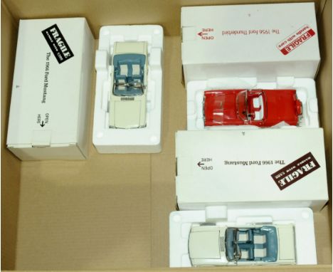 Danbury Mint, a boxed group of 1:24 scale Open Top/Convertible Ford Mustang models comprising of 1966 Ford Mustang in Red alo