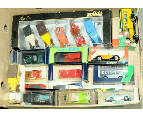 Rio, Solido &amp; Similar - a boxed group to include Rio 1915 Flat Omnibus 18 BL, Eligor 100582 1931 Peugeot 201, Vitesse L07