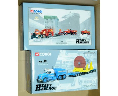 Corgi, a boxed pair of 1:50 scale (Heavy Haulage) comprising of 18001 Scammell Contractor With Nicolas Bogie Trailer &amp; St