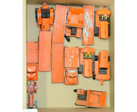 Lone Star - an unboxed group of Plant Vehicles to include a Tractor, Dumper and others (see photo). Conditions are Poor to Go