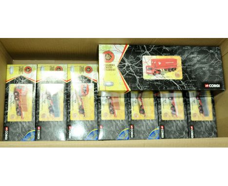 Corgi (British Road Services) a boxed group of 1:50 scale Commercial models to include 22201 AEC Mercury Tilt Trailer And Loa