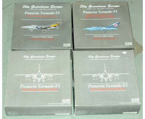 Sky Guardians Europe, a boxed group of 1:72 scale military Tornado fighter jets to include SGE72-001-004 Panavia Tornado F3 (