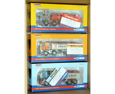 Corgi, a boxed 1:50 scale Commercial models "Tippers/Rigids Series" comprising of CC13901 (Rigids) Foden Alpha Aggregate Tipp