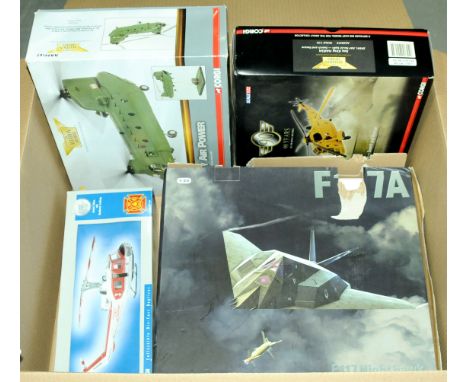 Corgi and similar, a boxed group of 1:72 scale military and similar aircraft including Helicopters to include Corgi Aviation 