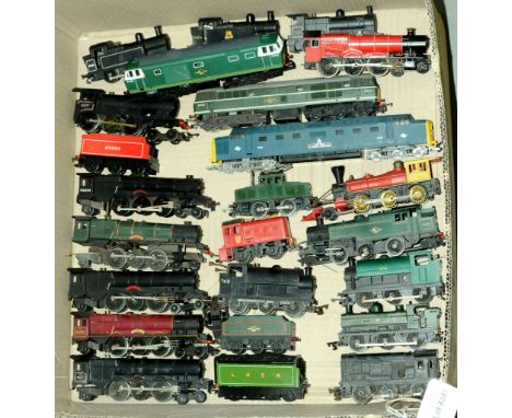 An unboxed group of Hornby, Triang and Similar Locos and Diesels to include a Lima Diesel "The Fife &amp; Forfar Yeomanry", T