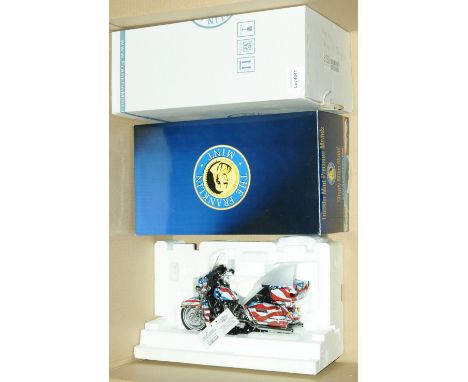 Franklin Mint, a boxed 1:10 scale B11G308 Limited Edition Harley Davidson Ultra Classic "Electra Glide" (Stars N Stripes Patr