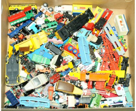 Corgi, Matchbox and similar, an unboxed group to include Corgi MGA, Matchbox Superkings K-11 DAF Car Transporter and others (